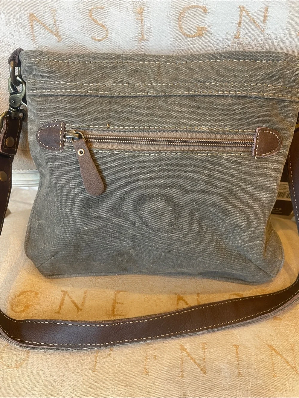 Myra Bag Brown, Black & White Haircalf Messenger Crossbody